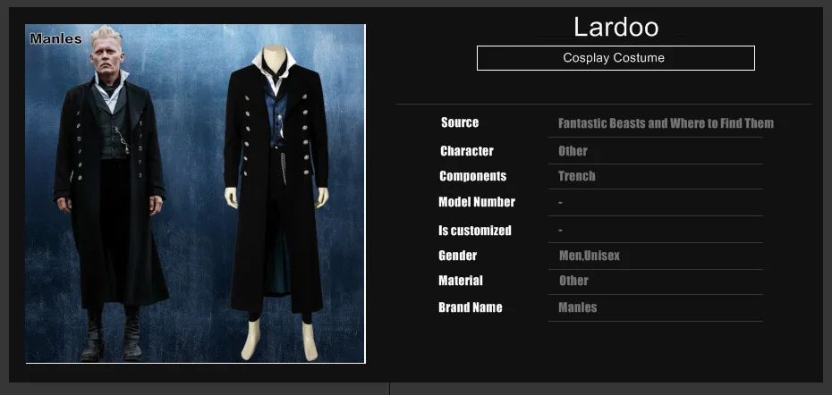 С фантастическими животными и где их найти 2 костюм Геллерт Grindelwald Косплей Карнавал взрослых мужчин изготовленный на заказ костюм для Хэллоуина полный комплект