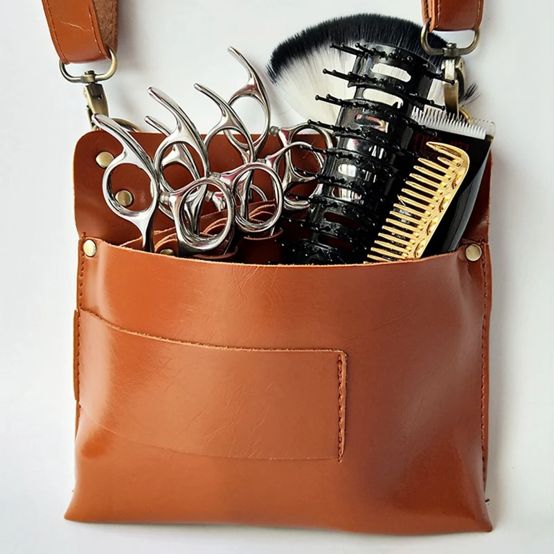 Кожаные волосы PU Ножницы сумка водонепроницаемый парикмахерский чехол для