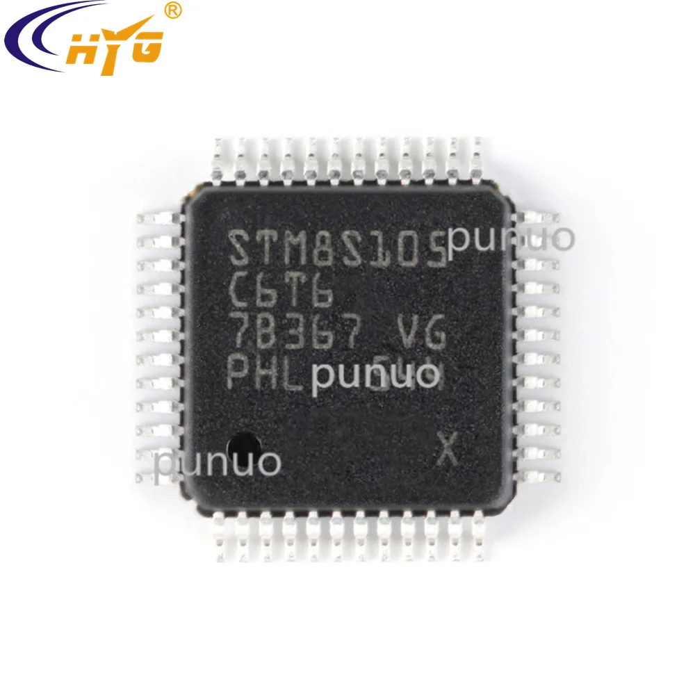 Оригинальный аутентичный STM8S105C6T6 Инкапсуляция LQFP48 2 95-5 5 В 8b MCU ADC 32KB Flash чип таймеры