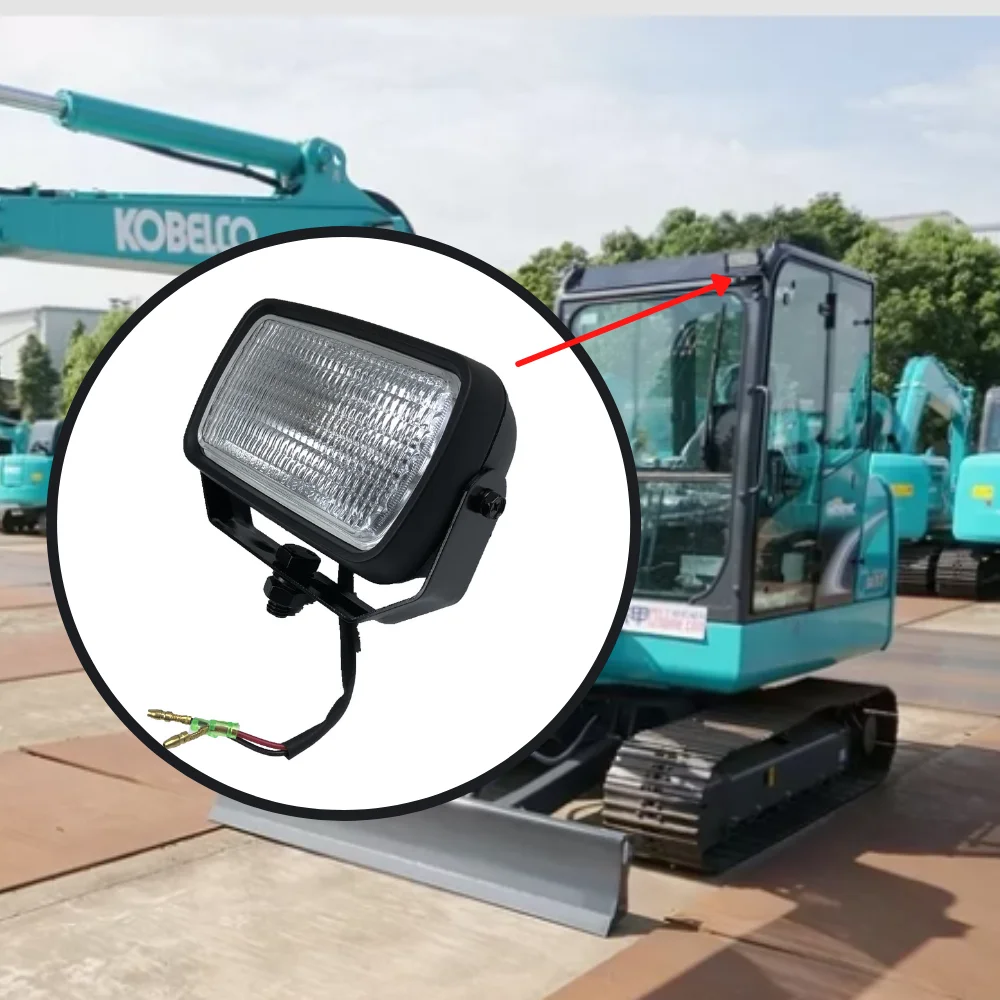 Excavator Cab Ceiling Light for KOBELCO SK60 75 140 200 210 230350 350-8 Lamp 12V 24V Excavator Spare Pasts Accessories