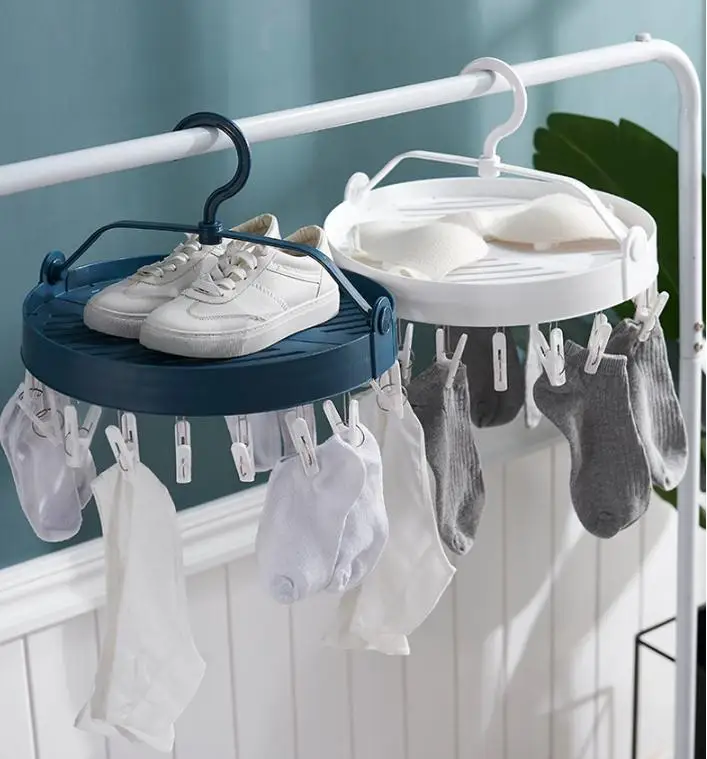 Зажимы для сушки одежды капельного вешалка многофункциональный складной