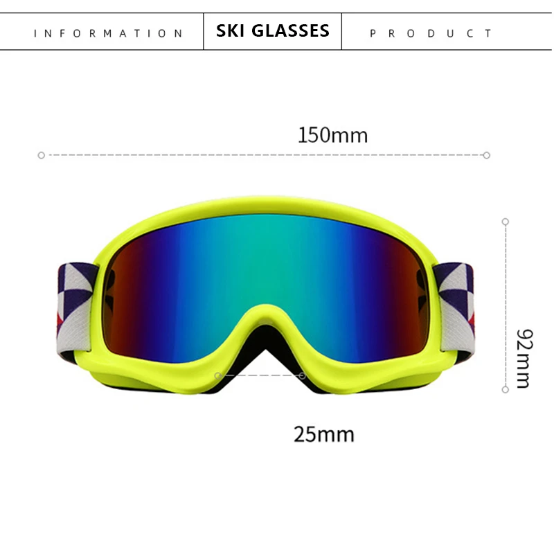 Магнитные лыжные очки незапотевающие большие сферические для сноуборда
