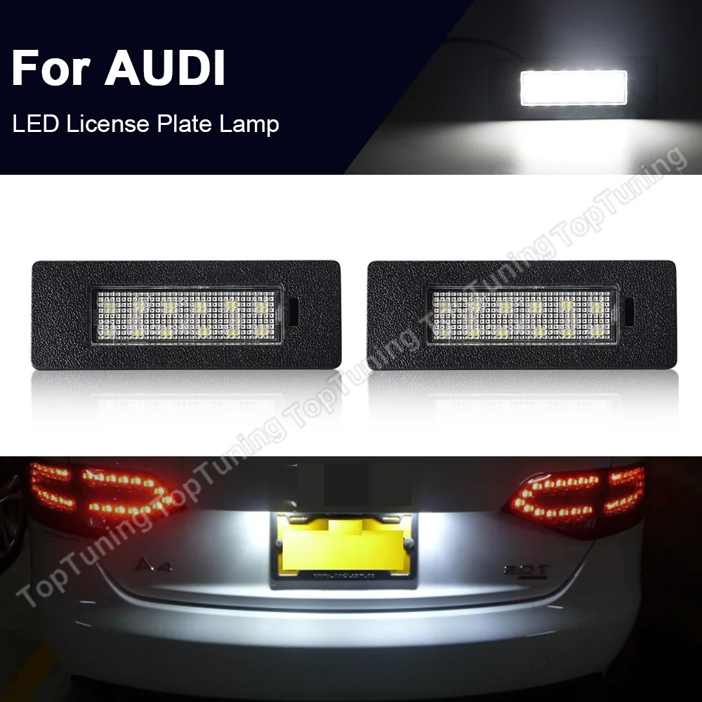 

2PCS White LED Number Plate Lamp License Plate Light For Audi A5 S5 Q2 Q5 2016 2017 2018 2019 OEM #:8W6943021