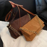 luxury chain handbag clutches retro women shoulder bags travel large capacity crossbody bag for women canvas flap shoulder pouch