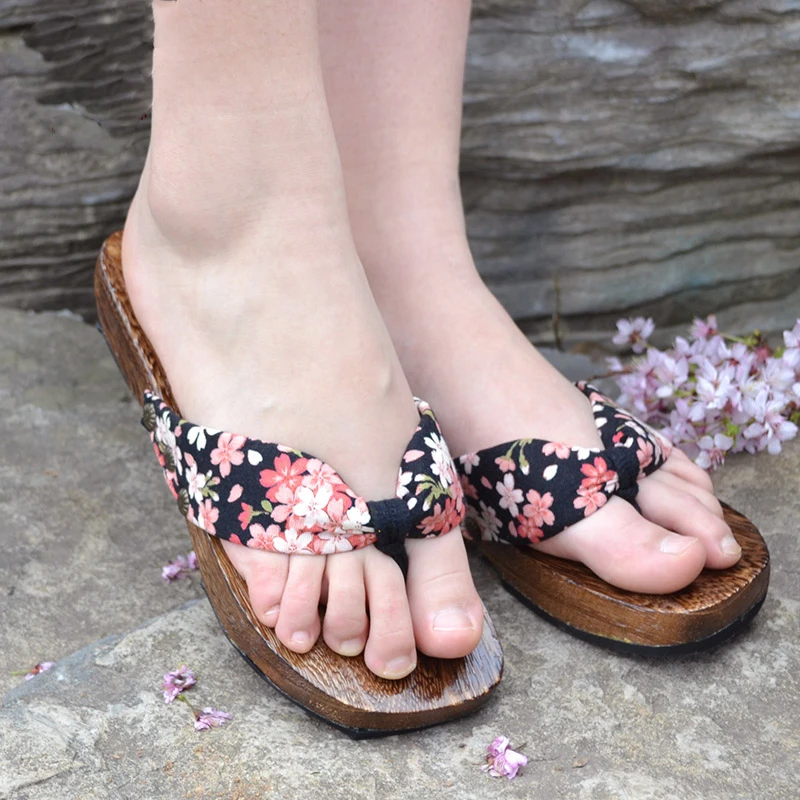 Женские сабо в японском стиле аниме тапки кимоно для косплея пляжная обувь Geta