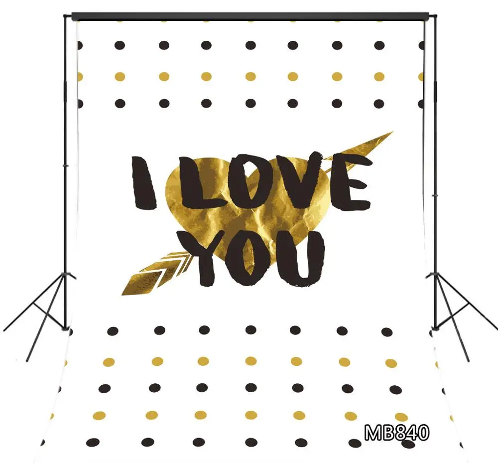 Фон для фотосъемки на День святого Валентина Черный Алфавит|Фон фотосъёмки| |