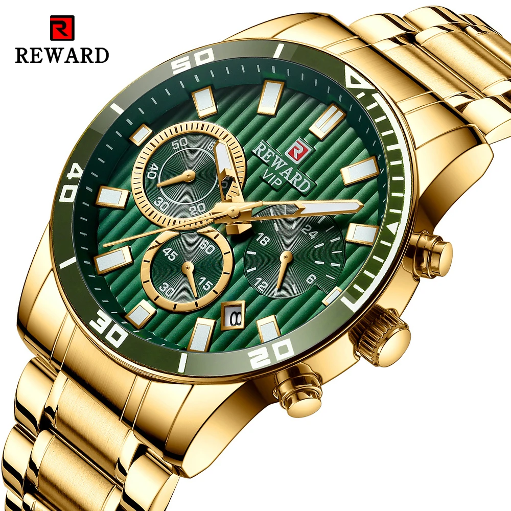 Часы наручные мужские кварцевые роскошные Брендовые спортивные золотистые
