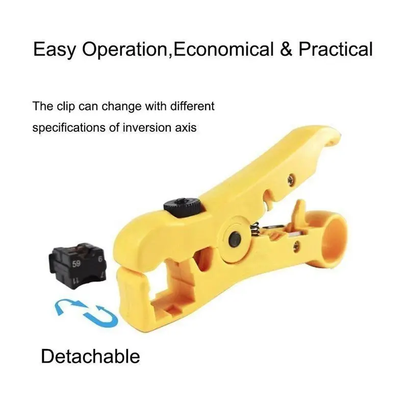 Инструмент сжатия коаксиальный кабель комплект для обжима Регулируемый Rg6 Rg59 Rg11