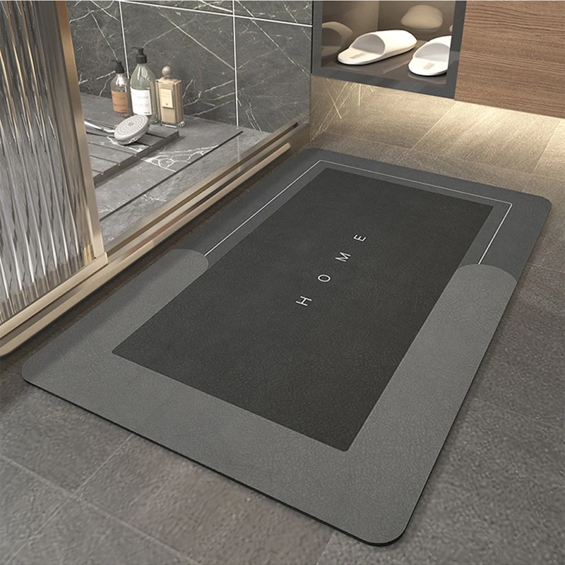 bathroom mat super absorbent instant drying floor rubber non slip mat entrance door for shower toilet kitchen for home supplies free global shipping