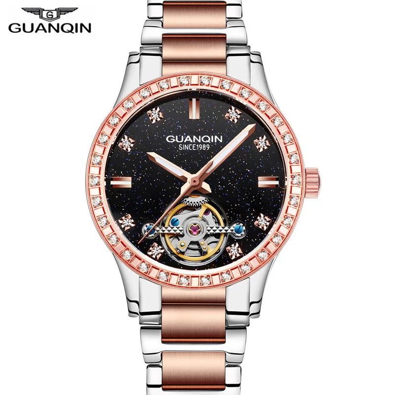 Reloj Mujer GUANQIN 2019 watch women Automatic Tourbillon Dress top brand famous Mechanical watch waterproof bayan kol saati