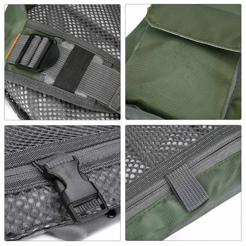 

Breathable Fishing Vest Outdoor Sports Swimming Adjustable Mutil-Pocket Packs Vest Fishing Tackle Accessories Men Ladies