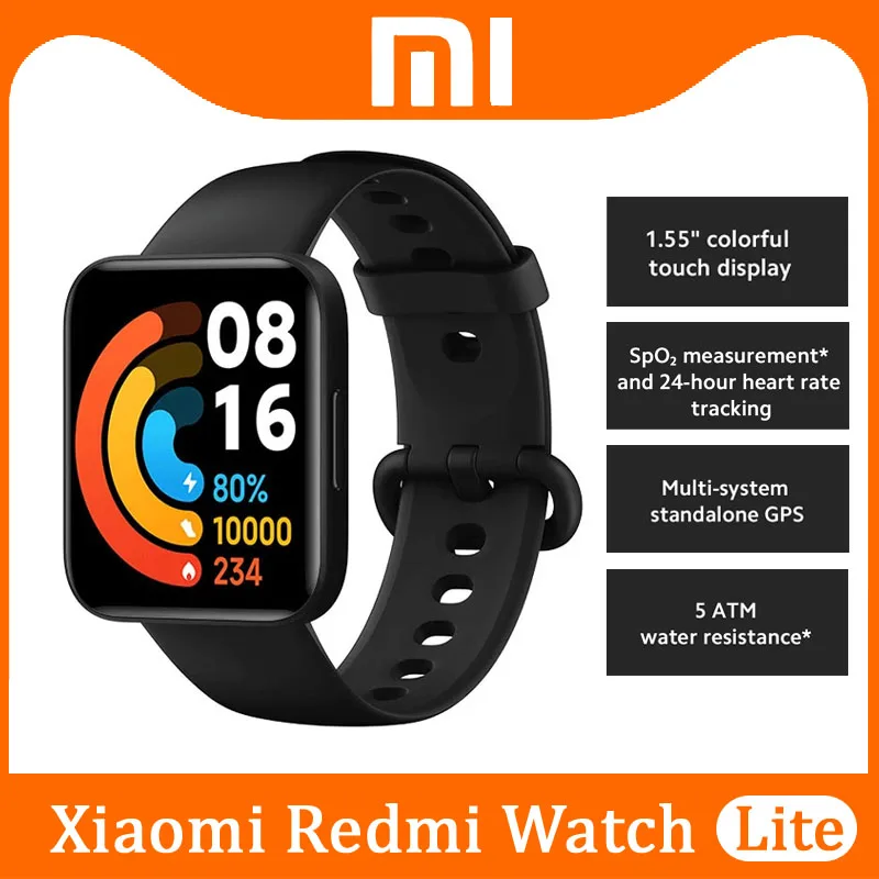 

Умные часы Xiaomi Redmi Watch 2 Lite с HD-дисплеем 1,55 дюйма