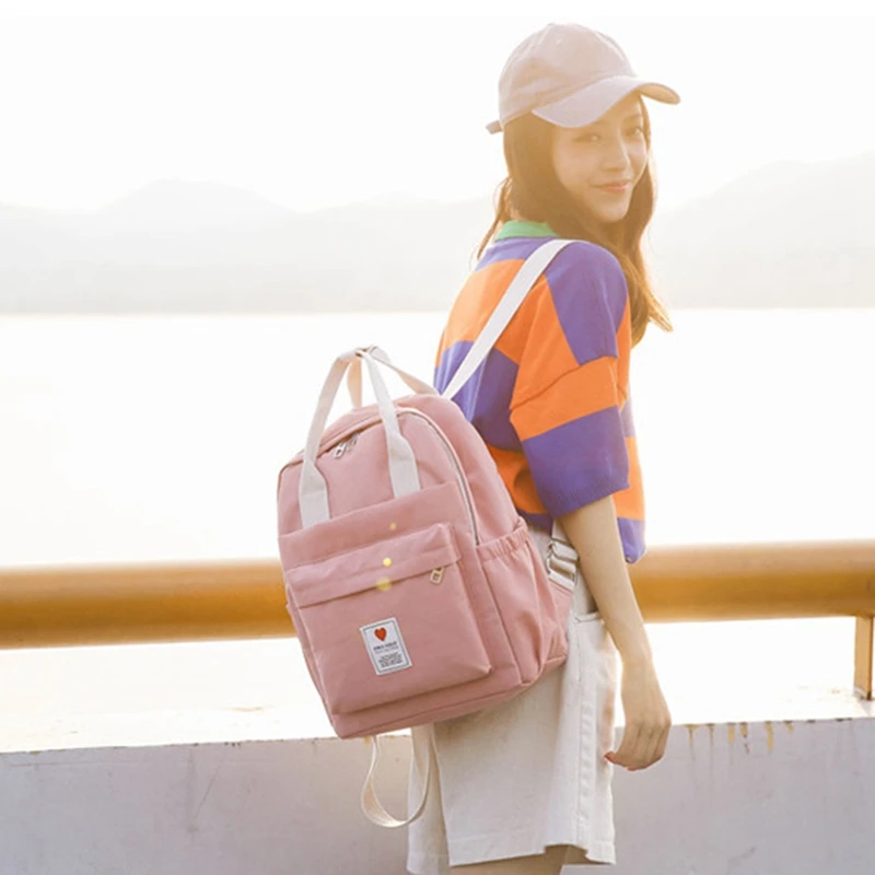 Мягкая женская сумка в стиле Харадзюку маленький однотонный модный студенческий