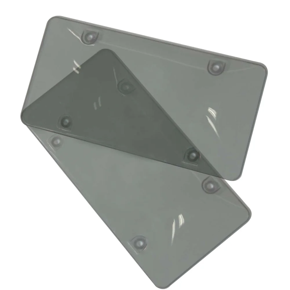 2 шт. чехол для номерного знака автомобиля рамка Дымчатая Прозрачная крышка