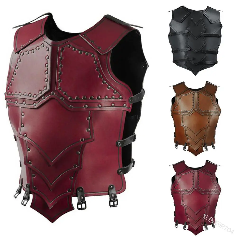 Medieval Steampunk Armor Vest Vintage Chest Guard Viking Warrior Cosplay Larp Tops Breastplate Knight Costume Gear For Women Men