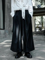 mens wide leg pants bell bottom pants spring and autumn new yamamoto wind stretch waist loose trend versatile oversized pants