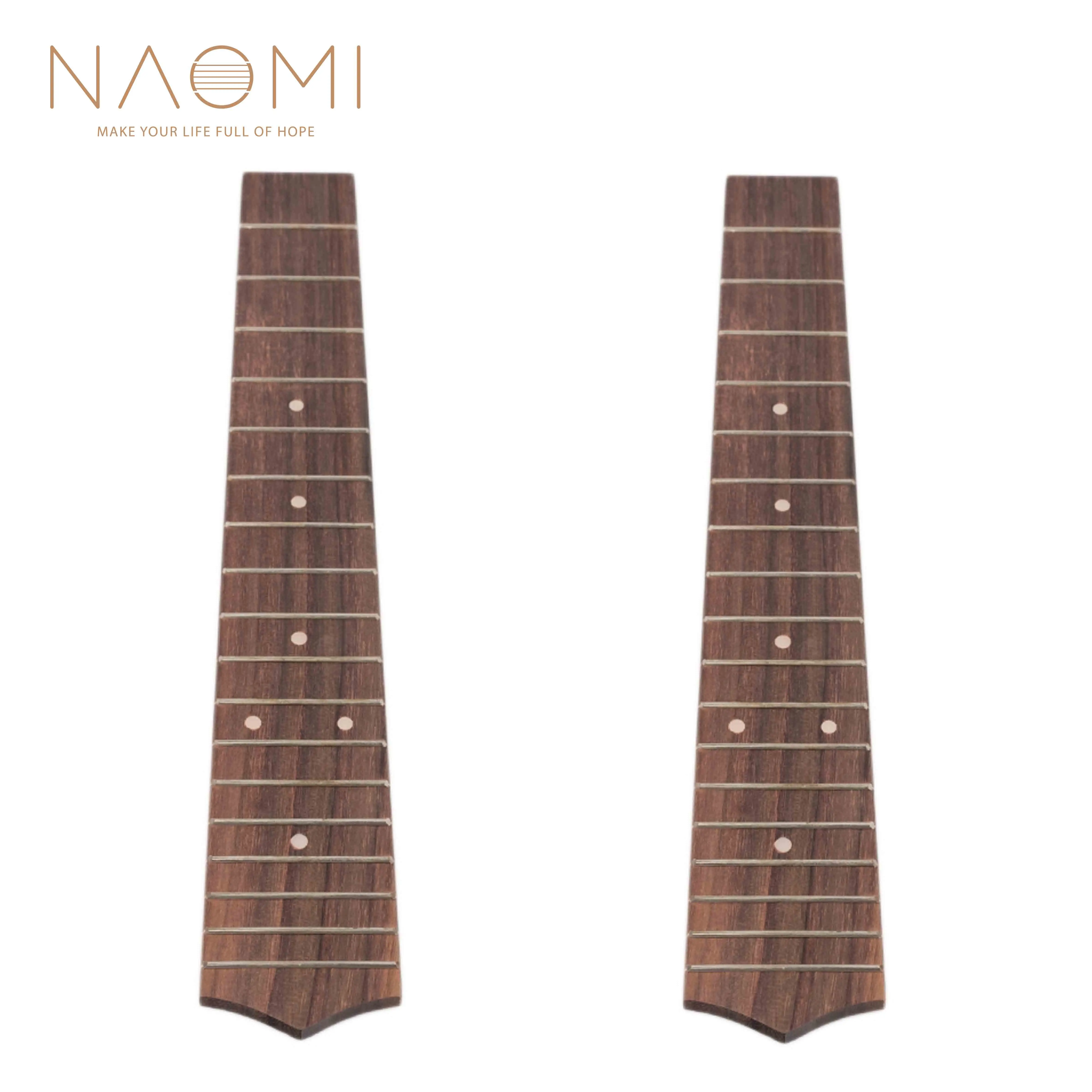 

NAOMI 2 PCS Ukulele Fretboard 26 Inch Tenor Ukulele Hawaii Guitar Wood Fretboard Fingerboard 18 Frets Guitar Parts Accessories