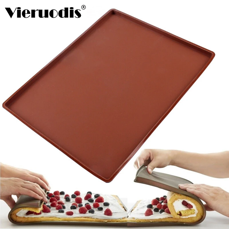 1 шт. антипригарный силиконовый коврик для духовки выпечки в рулоне торта