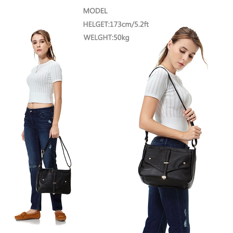VASCHY Women Crossbody Bags Sac Casual Ladies Shoulder Messenger Bag Vegan Soft Leather Girls Female Purse Fashion Handbags