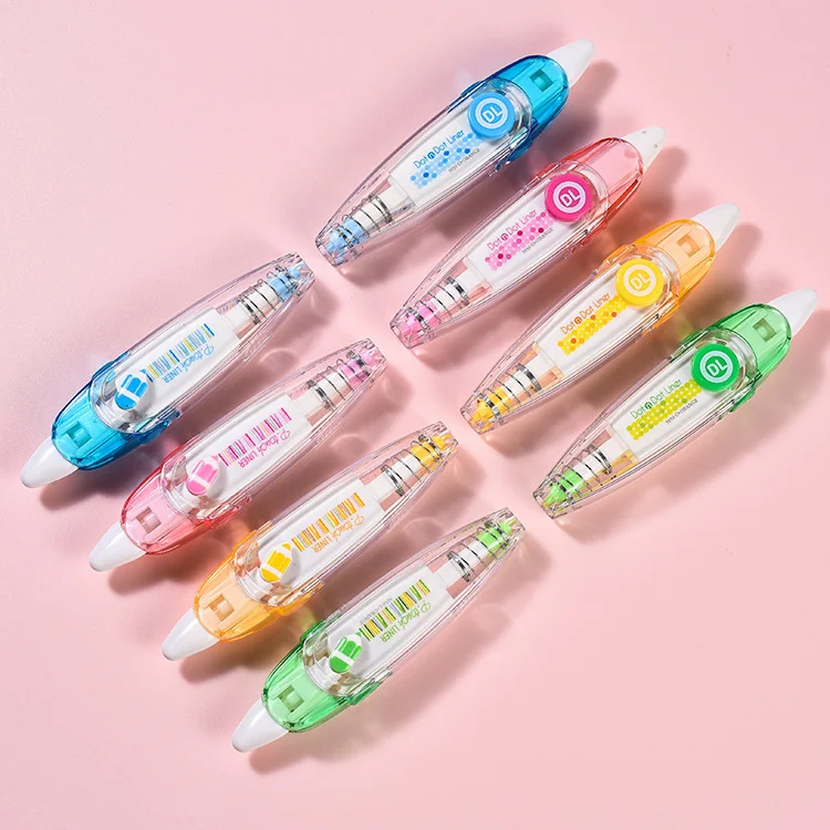 Декоративная Корректирующая лента в полоску горошек милая канцелярская