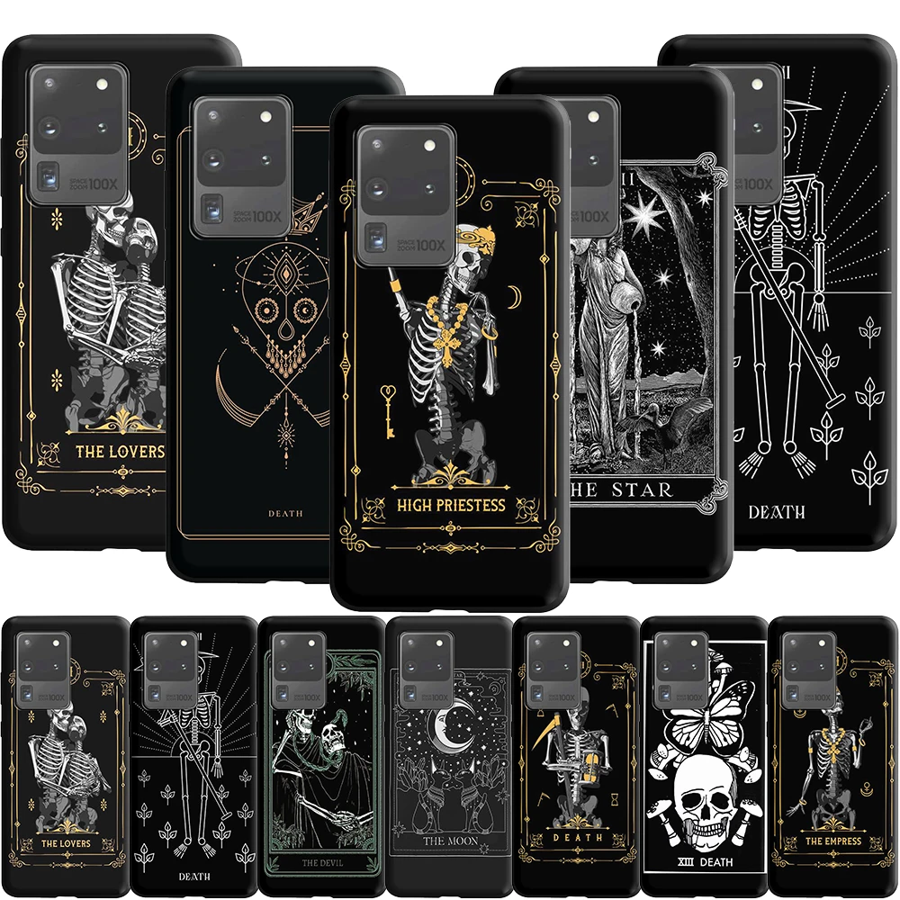 Силиконовый чехол Death Tarot для Samsung Galaxy Note 20 10 9 8 S20 Fe S10 S10E S9 S8 Plus Ultra Lite S7 Edge|Бамперы| |