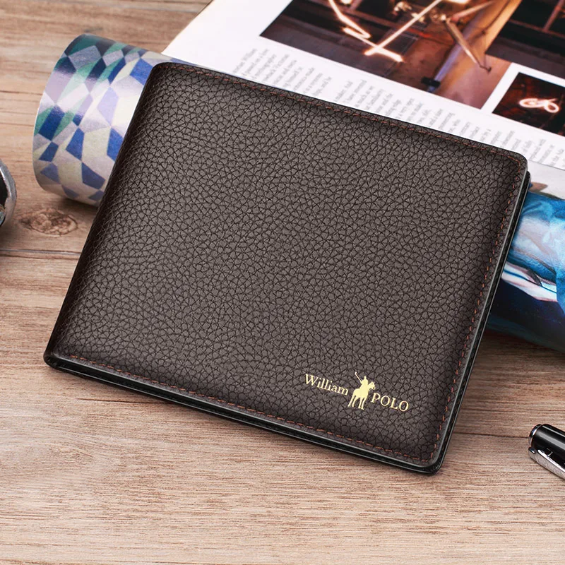 Кожаный чехол-портмоне для мужчин модные держатель карт многофункциональная