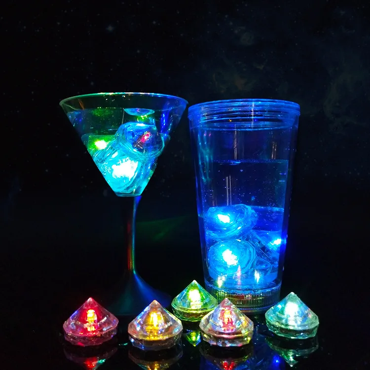 6 шт. светодиодный Алмазный светящийся кубик льда | Дом и сад