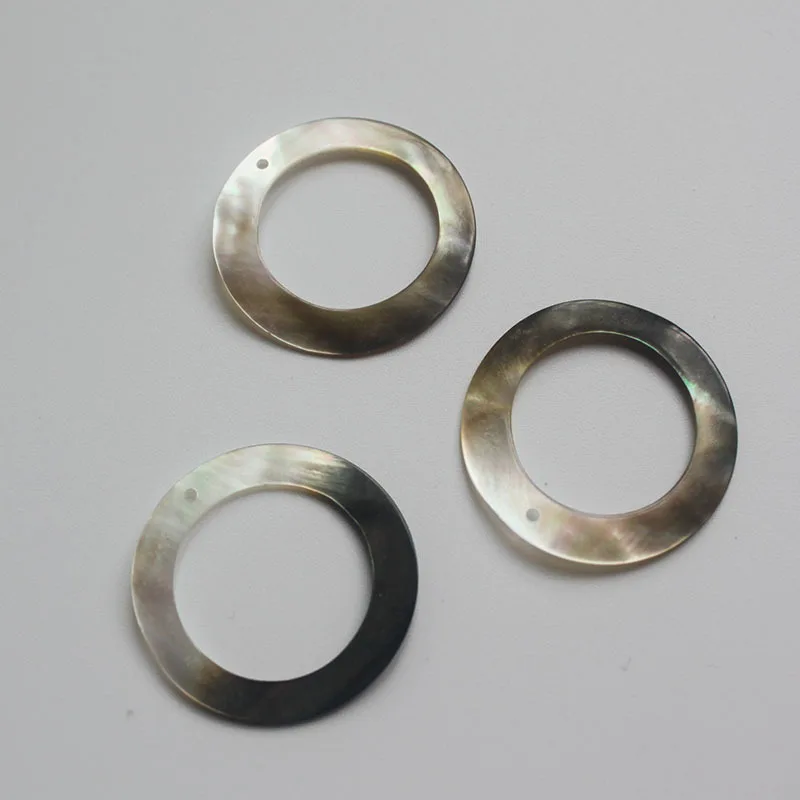 Кольцо Из Натуральной Черной ракушки 5 дюймов 15/20/25 / 30 мм|Шармы| |