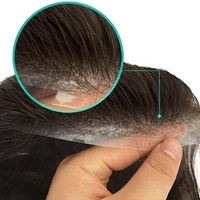 pu base toupee men 100 human remy hair strong knot middle hair density thin skin replacement system