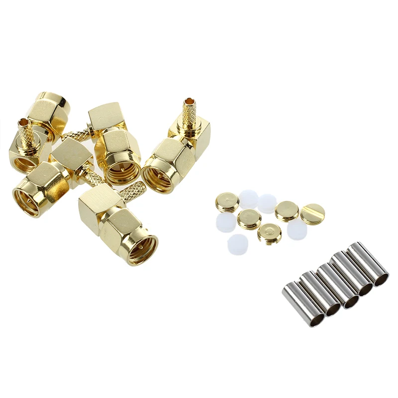 5x SMA Male Plug Right Angle RG174 RG316 LMR100 RF Coax Connector | Обустройство дома