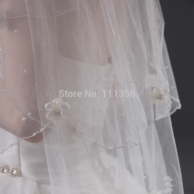 Фата цвета слоновой кости с белыми бусинами и гребнем|wedding veil clips|veil flowerwedding tulle |