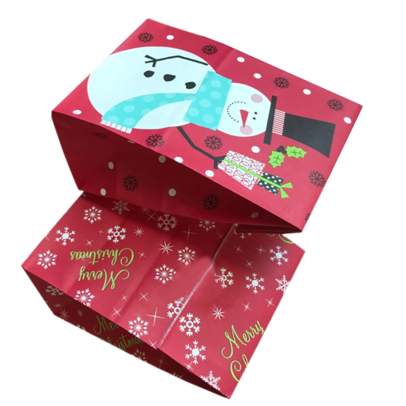 10 шт рождественские подарочные пакеты конфетные для печенья рождественской