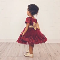 princess kids cute baby dress for girls fancy wedding dress lace sleeve sequins party birthday baptism dress for girl summer