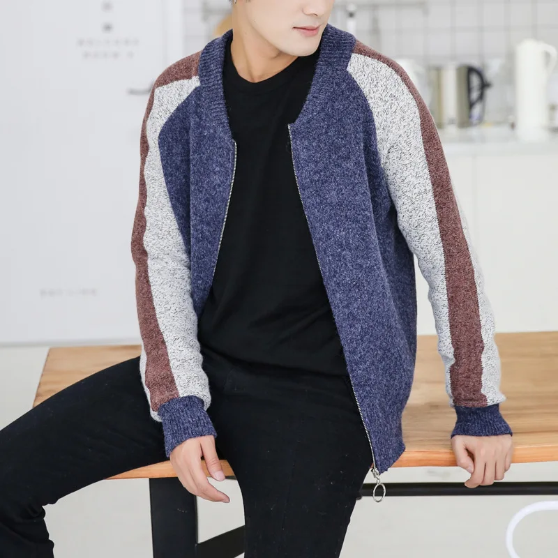

Men Clothing 2021 Autumn New Men's Long-sleeved Cardigan Jacket Men's Fashion Loose Knit Sweater Trend