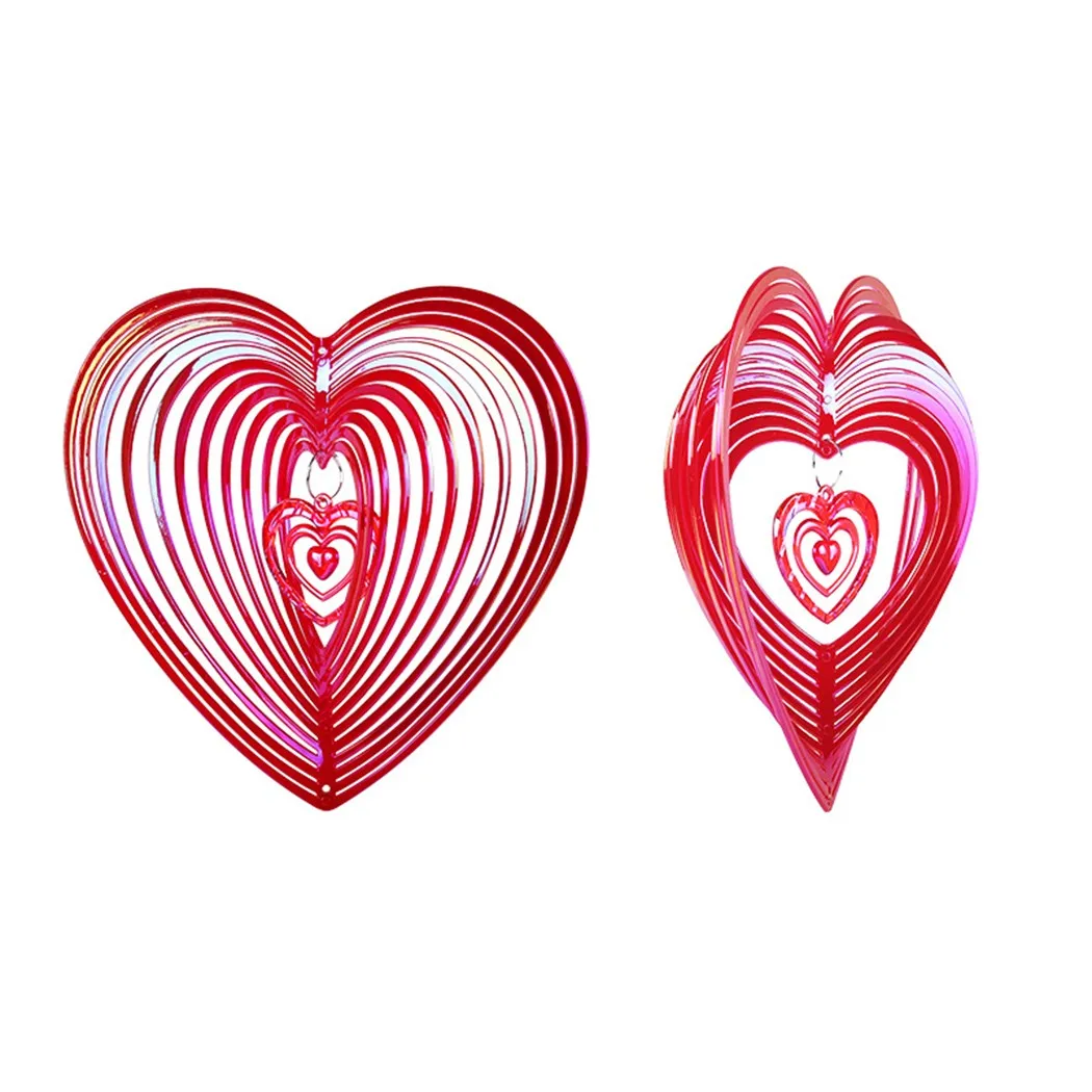 

Beating Heart Wind Spinner ABS Wind Catcher Love Metal Wind Chime Rotating Wind Chime Outdoor Hanging ​Ornament Garden Decor
