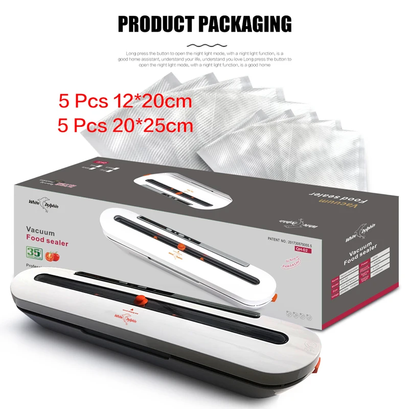 

Household Food Vacuum Sealer Packaging Machine With 10pcs Bags Free 220V 110V Automatic Commercial Best Vacuum Food Sealer Mini