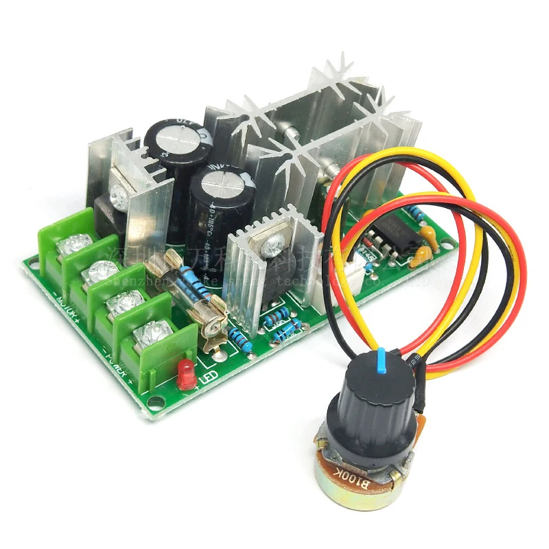 

Free shipping 20A DC motor speed regulator 12V 24V 36V 48V PWM controller high power drive module