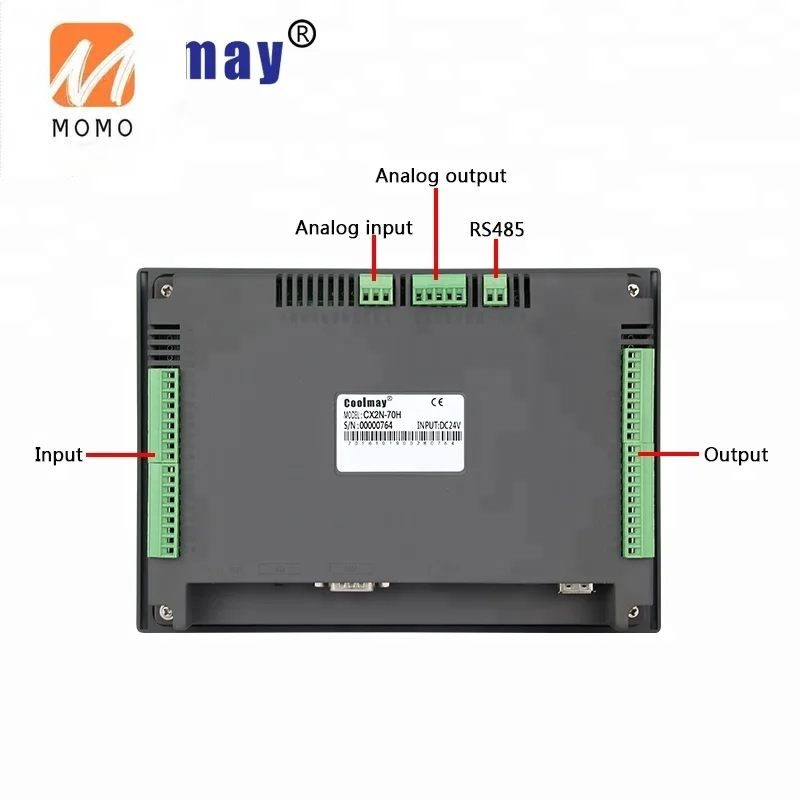 

Coolmay plc controller programmable logic controller 24DI/20DO plc hmi all in one MX2N-70HB-44M