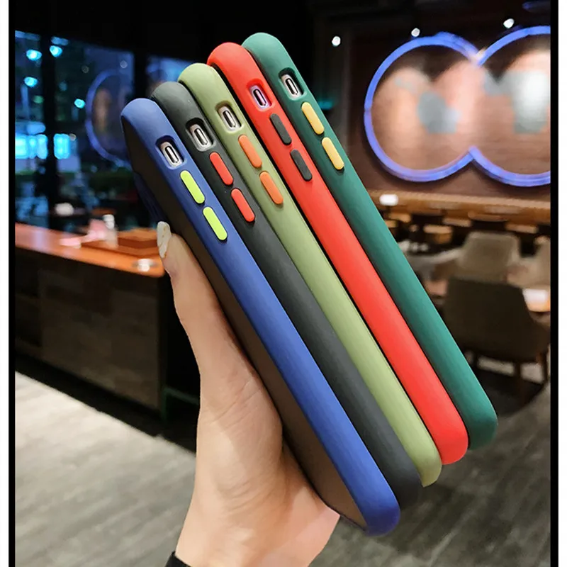 Противоударный бронированный Прозрачный матовый чехол для Xiaomi Redmi Note 7 pro 6 7A 8 8A Mi 10