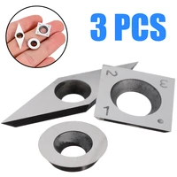3pcs new arrivals tungsten carbide inserts cutter set for wood turning working lathe tool machine tools accessories