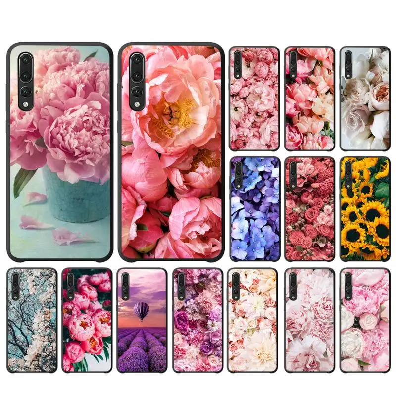 

Yinuoda Elegant Blooming Pink Purple Peony Flower Phone Case For Huawei P9 P10 P20 P30 P40 Lite P20Pro P30Pro P40Pro Psmart