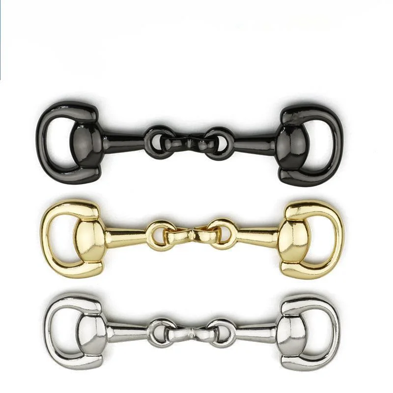 

6 Pcs Luggage Accessories Metal Front Panel Horse Street Buckle Hats Bag Decoration One Word Chain Silk Scarf Pair Buckle