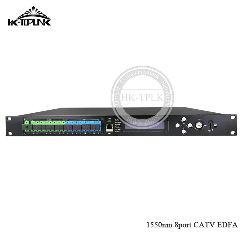 CATV EDFA Волоконно-оптический усилитель 1310/1490/1550 WDM нм 1U 8 портов * 17 дБм SC/APC SC/UPC