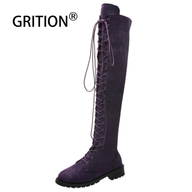 Женские ботинки GRITION на среднем каблуке Нескользящие с круглым носком теплые