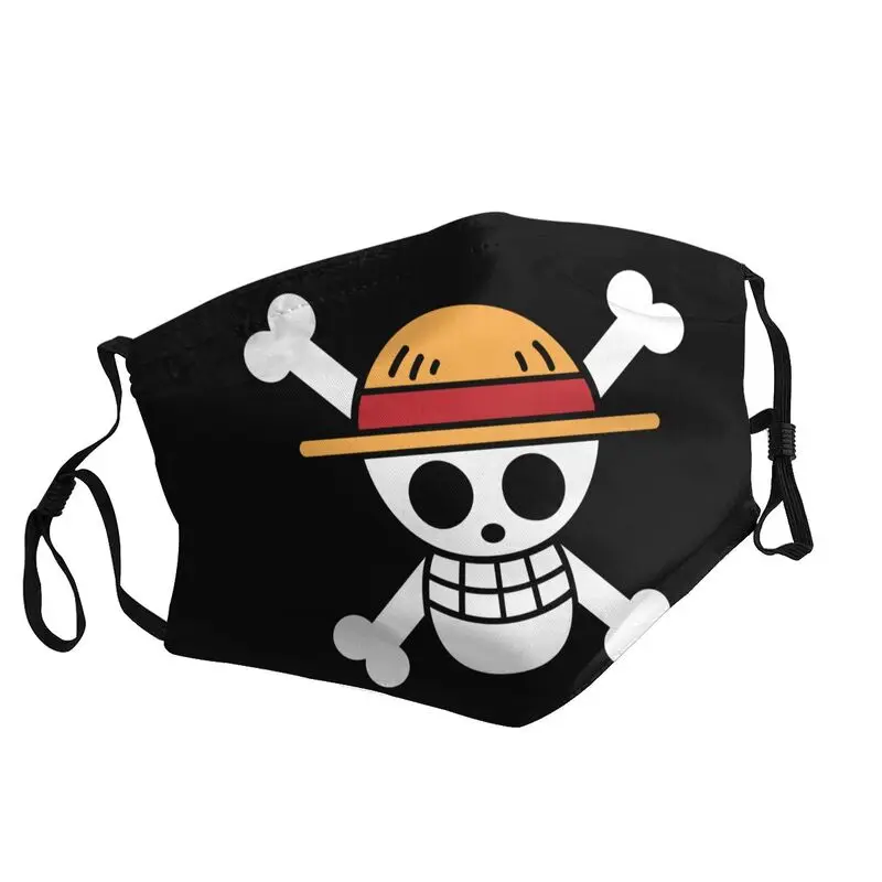 

One Piece Skull Flag Mask Anti Dust Reusable Anime Manga Straw Hat Pirates Face Mask Protection Cover Respirator Mouth Muffle