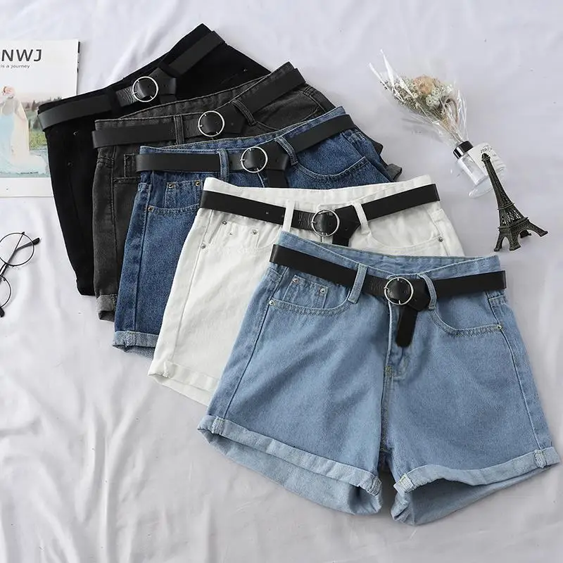

Women Denim Shorts Women's Summer 2021 New Korean Loose Wide Leg Versatile Slim High Waist Hot Trousers Female Sexy Short Pant