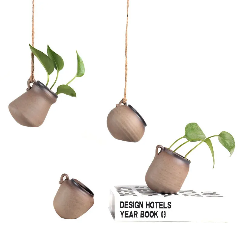 Небольшая подвесная керамическая ваза для растений декоративная цветов