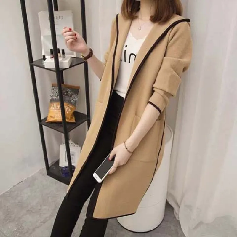 

Women Casual Long Sleeve Hooded Long Coat Jacket Cardigan Outwear Overcoat Tops