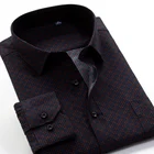Рубашка мужская свободного покроя с длинным рукавом, модная брендовая классическая с геометрическим принтом, весна 2021, 5XL 6XL 7XL 8XL 9XL 10XL