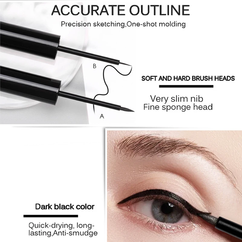 Профессиональная водостойкая жидкая подводка для глаз кошачий стиль